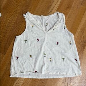 Lucky Brand Embroidered Tank - Size L